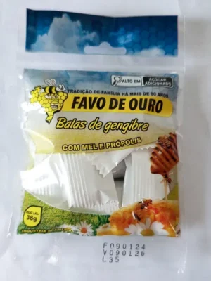 Comprar Balas de Gengibre com Mel e Própolis - Apiário Favo de Ouro