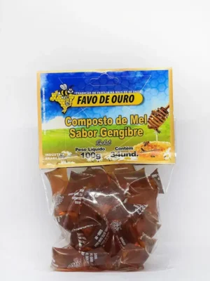 Comprar Pacote Composto de Mel Sabor Gengibre em Sachê 100g - Apiário Favo de Ouro