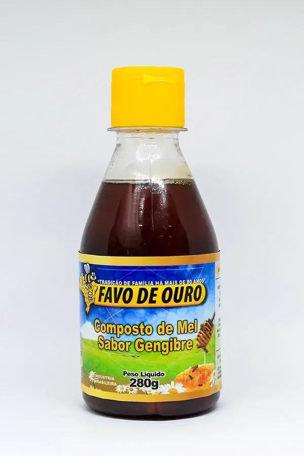 Comprar Composto de Mel Sabor Gengibre 280g - Apiário Favo de Ouro