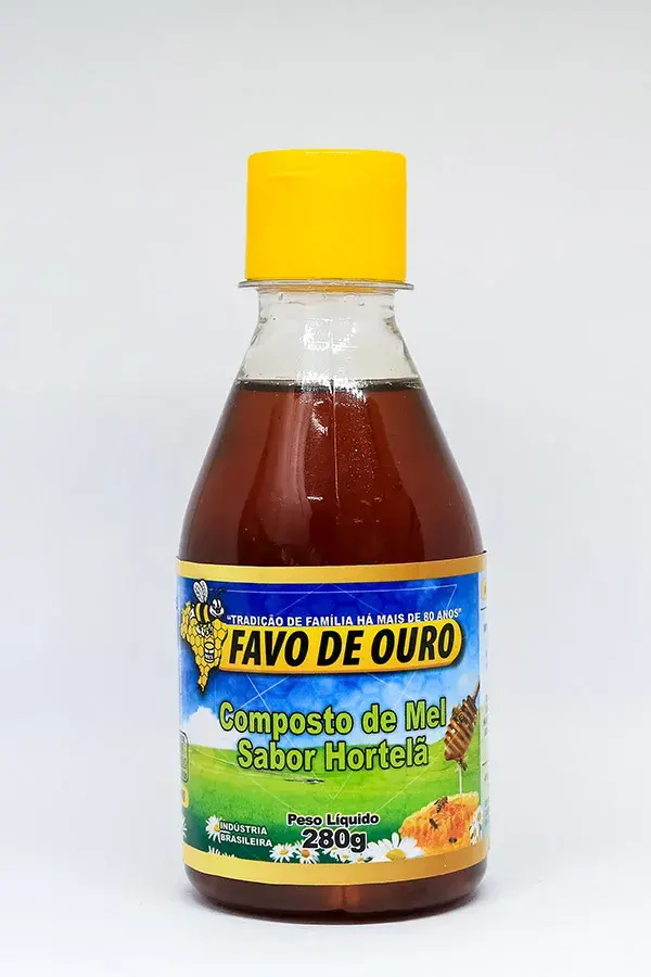 Comprar Composto de Mel Sabor Hortelã 280g - Apiário Favo de Ouro