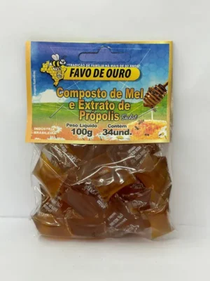 Comprar Pacote de Sachet Composto de Mel e Extrato de Própolis - 100g - Apiário Favo de Ouro
