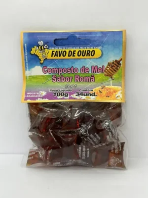 Comprar Pacote de Sachet Composto de Mel Sabor Romã - 100g - Apiário Favo de Ouro