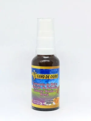 Comprar Spray Composto de Mel e Extrato de Própolis Sabores Menta e Romã 30ml - Apiário Favo de Ouro